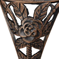 Relaxdays Banc De Jardin 2 Places - Banc D'extérieur Aluminium - Banc De Jardin Roses - Banc D'extérieur Noir-bronze -Jardin Meubles Magasin 1200x1200 194