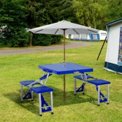 Outsunny Table De Camping En Aluminium Banc De Pique-nique Groupe De Sièges Ensemble De Camping 4 Places Pliable Bleu 01-0009 -Jardin Meubles Magasin 1200x1200 196