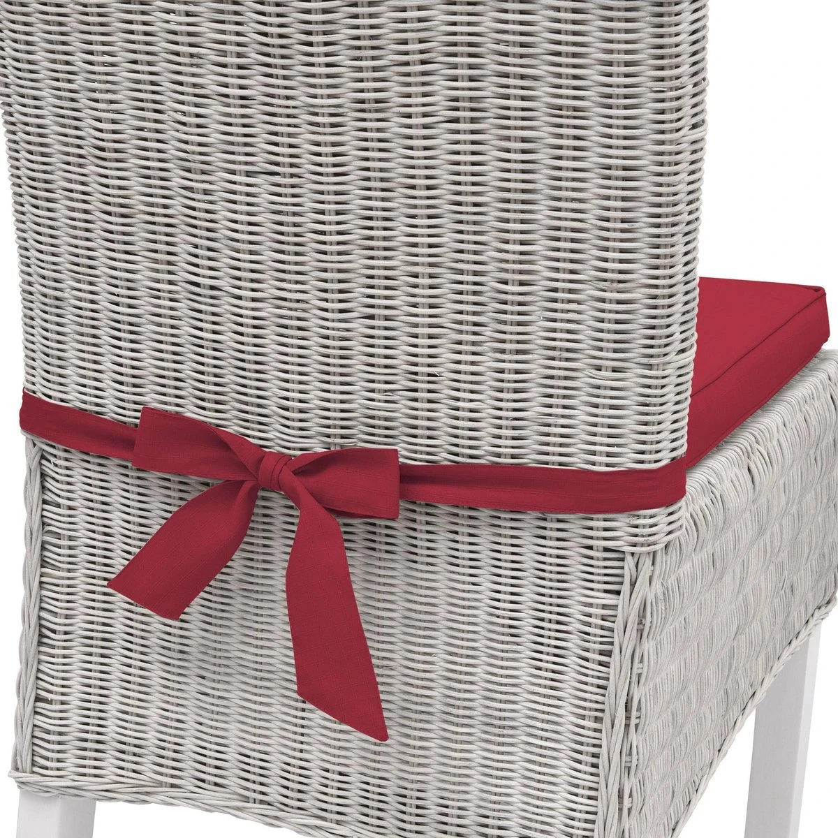 Chaise Beautissu Coussin Set De 4 Coussins D'assise D' Extérieur 45x40x5 Cm - Rouge - Coussin De Siège Avec Le Ruban - Pia 5 Chaise Beautissu Coussin Set De 4 Coussins D'assise D' Extérieur 45x40x5 Cm - Rouge - Coussin De Siège Avec Le Ruban - Pia – Image 5