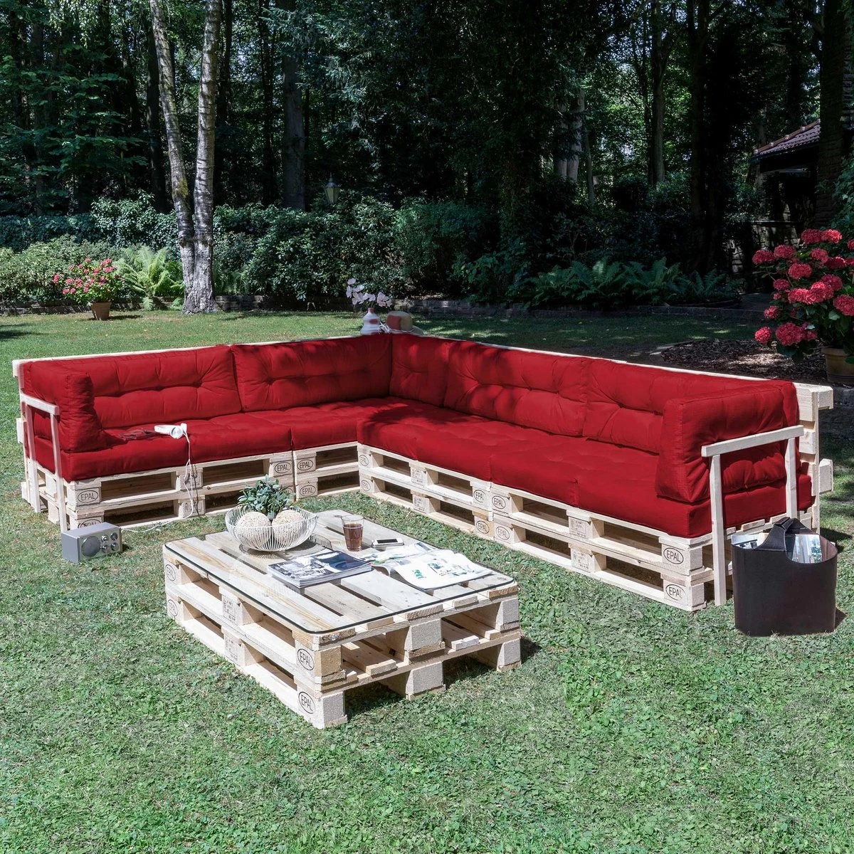 Beautissu De Palette Beautissu Eco Elements - Coussin Latéral 60x40x15 Cm Pour Canapé-palette - Kussen Rouge - Coussins De Palette En Qualité Coussin De Matelas 4 Beautissu De Palette Beautissu Eco Elements - Coussin Latéral 60x40x15 Cm Pour Canapé-palette - Kussen Rouge - Coussins De Palette En Qualité Coussin De Matelas – Image 4