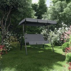 GENERIC - Balançoire De Jardin - Balançoire 3 Places Avec Auvent - Avec Kussen - Max.180kg - H.151 X L.170 X P.112 Cm - Acier - Polyester - Gris Foncé - Canapé Balançoire - Siège Balançoire 11 GENERIC - Balançoire De Jardin - Balançoire 3 Places Avec Auvent - Avec Kussen - Max.180kg - H.151 X L.170 X P.112 Cm - Acier - Polyester - Gris Foncé - Canapé Balançoire - Siège Balançoire -Jardin Meubles Magasin 1200x1200 199