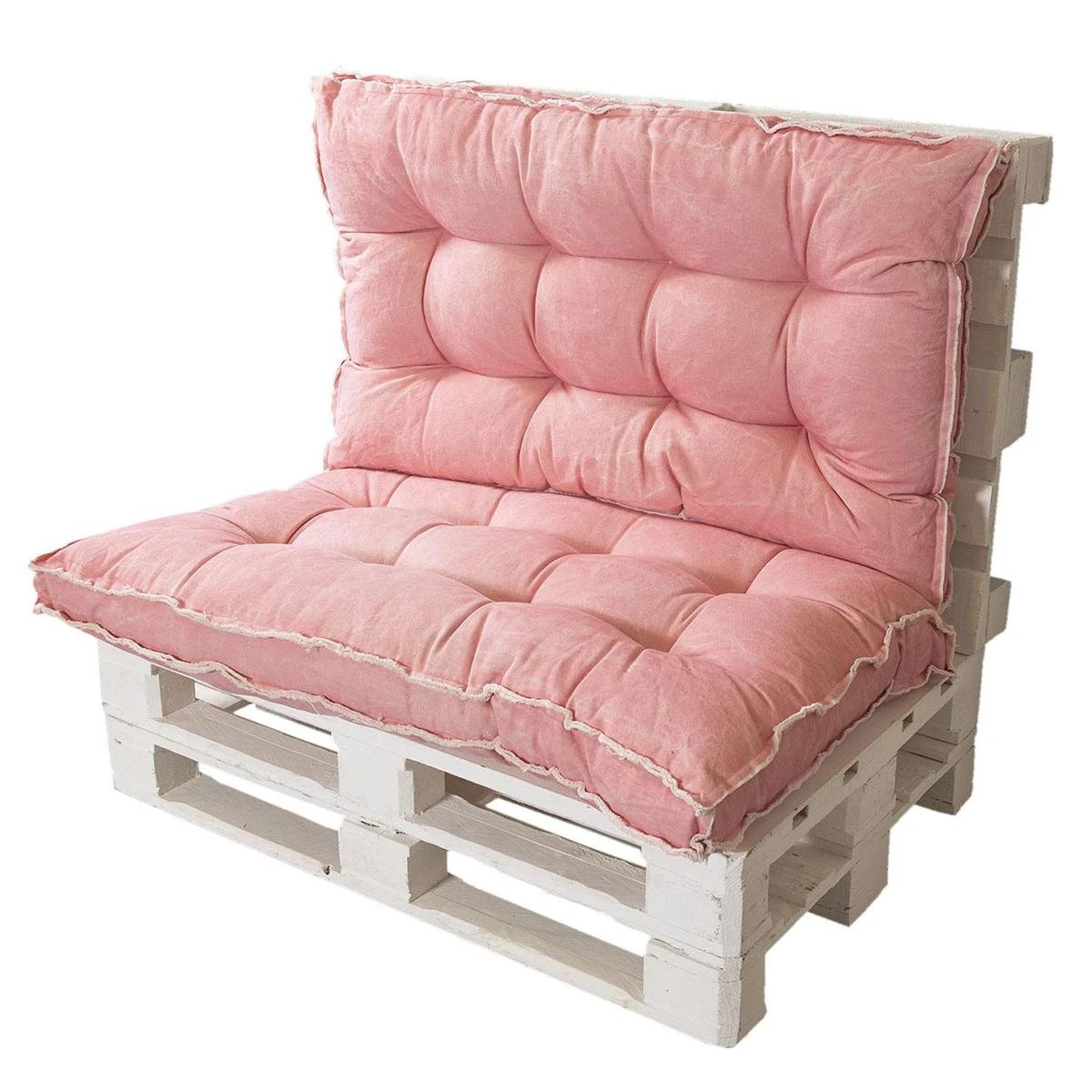 Coussin De Palette Avec Mousse | 80 * 120 * 12 Centimètres | Beige | Coton / Polyester | Rectangulaire | Clayre & Eef | KT039.007BE 2 Coussin De Palette Avec Mousse | 80 * 120 * 12 Centimètres | Beige | Coton / Polyester | Rectangulaire | Clayre & Eef | KT039.007BE – Image 2