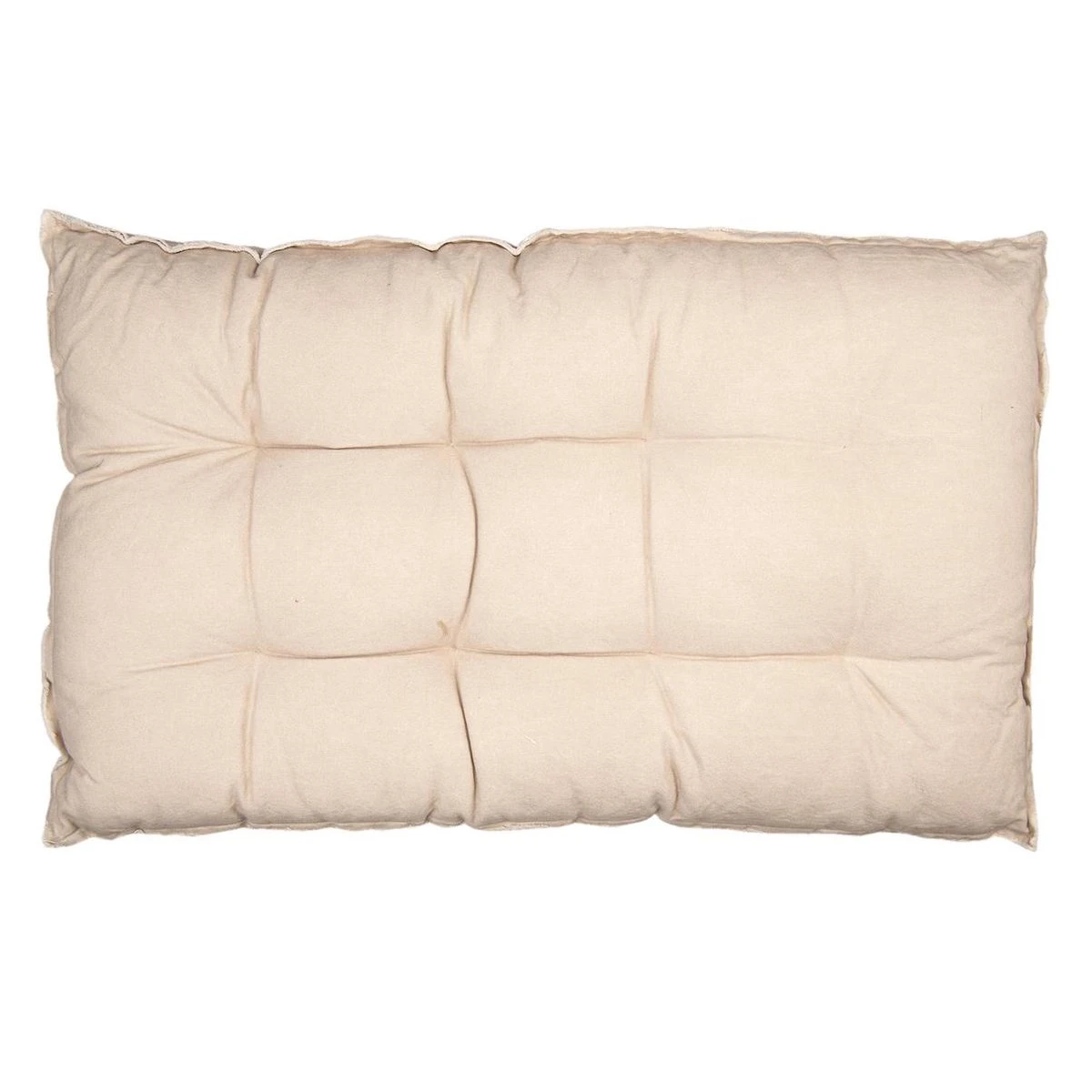 Coussin De Palette Avec Mousse | 80 * 120 * 12 Centimètres | Beige | Coton / Polyester | Rectangulaire | Clayre & Eef | KT039.007BE 4 Coussin De Palette Avec Mousse | 80 * 120 * 12 Centimètres | Beige | Coton / Polyester | Rectangulaire | Clayre & Eef | KT039.007BE – Image 4