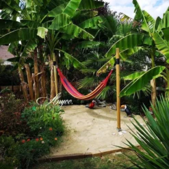 Hamac Plein Air En Coton Multiple 210 X 150 Cm, Capacité De Charge Jusqu'à 200 Kg Portable Avec Sac De Transport Pour Patio Garden Vert Clair -Jardin Meubles Magasin 1200x1200 21