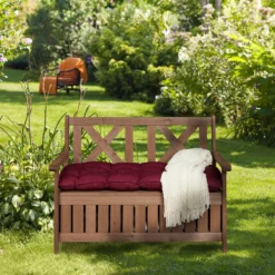 Banc De Jardin Relaxdays Avec Espace De Rangement - Banc De Balcon - Banc De Rangement De Jardin - Banc D'extérieur En Bois -Jardin Meubles Magasin 1200x1200 215
