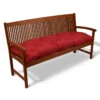 Beautissu Assise Beautissu Banc De Jardin 120x50x8 Cm Kussen Flair BK En Rouge