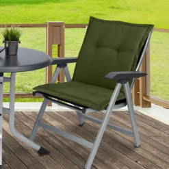 Beautissu HighLux NL – Set De 4 Coussins De Jardin Coussin à Dossier Bas 105x50x7cm – Coussin D'Assise D' Plein Air Pour Chaise De Jardin Vert Foncé -Jardin Meubles Magasin 1200x1200 2205