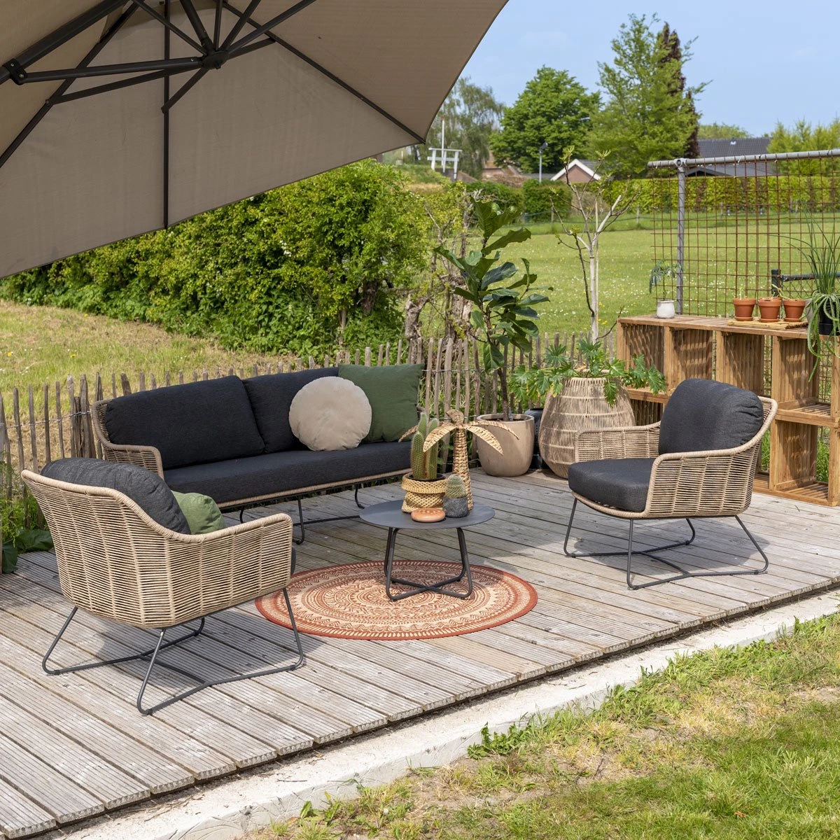 4 Seasons Outdoor Ensemble De Salon Belmond 4 Pièces - Table De Salon Dali Ø73 X 40 Cm 2 4 Seasons Outdoor Ensemble De Salon Belmond 4 Pièces - Table De Salon Dali Ø73 X 40 Cm – Image 2