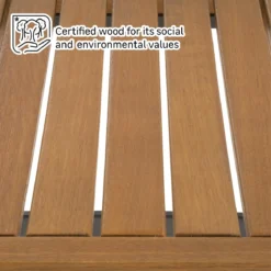 NATERIAL - Ensemble De 2 Tabourets De Jardin ORIS - Tabouret - 37 X 46 X 46 Cm - Aluminium - Eucalyptus FSC - Tabouret En Bois - Mobilier De Balcon -Jardin Meubles Magasin 1200x1200 2273