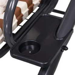 Banc De Balançoire Springos | Luna-Balançoire | 4 Places | Imperméable à L'eau | Comprend 2 Coussins | Auvent Réglable | 230 X 130 X 162 Cm | Marron/ Wit/ Grijs -Jardin Meubles Magasin 1200x1200 228