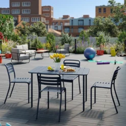 GENERIC - Set De 4 Chaises De Jardin CAFE - 4 X Chaise De Jardin - Empilables - L.52 X L. 44 X H.79 - Acier - Blue Neptune - Chaises De Patio - Chaises De Salle à Manger - Chaise Empilable 13 GENERIC - Set De 4 Chaises De Jardin CAFE - 4 X Chaise De Jardin - Empilables - L.52 X L. 44 X H.79 - Acier - Blue Neptune - Chaises De Patio - Chaises De Salle à Manger - Chaise Empilable -Jardin Meubles Magasin 1200x1200 2288