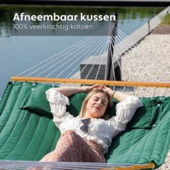 Hamac Vita5 Avec Support Et Barre D'écartement - 2 Personnes - Kussen Amovible - Résistant Aux Intempéries - Vert Foncé 14 Hamac Vita5 Avec Support Et Barre D'écartement - 2 Personnes - Kussen Amovible - Résistant Aux Intempéries - Vert Foncé -Jardin Meubles Magasin 1200x1200 23