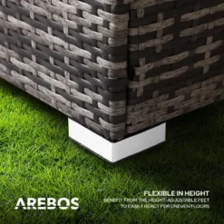 AREBOS Salon De Jardin - Salon De Jardin Salon De Jardin - Salon De Jardin Balcon - Salon De Jardin - 5 Personnes - Grijs -Jardin Meubles Magasin 1200x1200 2345