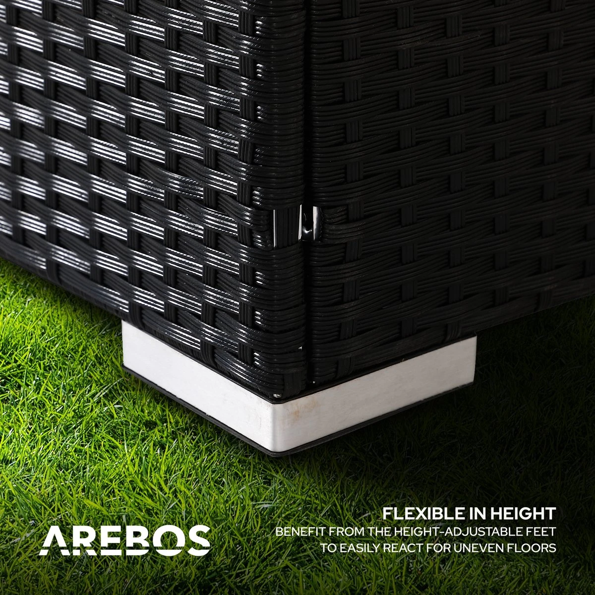 AREBOS Salon De Jardin - Salon De Jardin Salon De Jardin - Salon De Jardin Balcon - Salon De Jardin - 5 Personnes - Zwart 3 AREBOS Salon De Jardin - Salon De Jardin Salon De Jardin - Salon De Jardin Balcon - Salon De Jardin - 5 Personnes - Zwart – Image 3