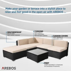 AREBOS Salon De Jardin - Salon De Jardin Salon De Jardin - Salon De Jardin Balcon - Salon De Jardin - 5 Personnes - Zwart 23 AREBOS Salon De Jardin - Salon De Jardin Salon De Jardin - Salon De Jardin Balcon - Salon De Jardin - 5 Personnes - Zwart -Jardin Meubles Magasin 1200x1200 2356