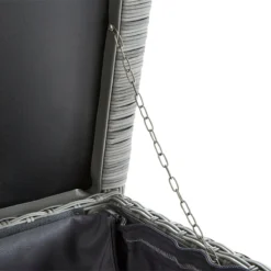 NATERIAL - Boîte De Jardin DAVOS - Boîte De Rangement Extérieur - Boîte à Coussin Poly Rotin - 420 L - Poignées - Boîte à Roulettes - Plastique Rotin - Aluminium -Jardin Meubles Magasin 1200x1200 2377