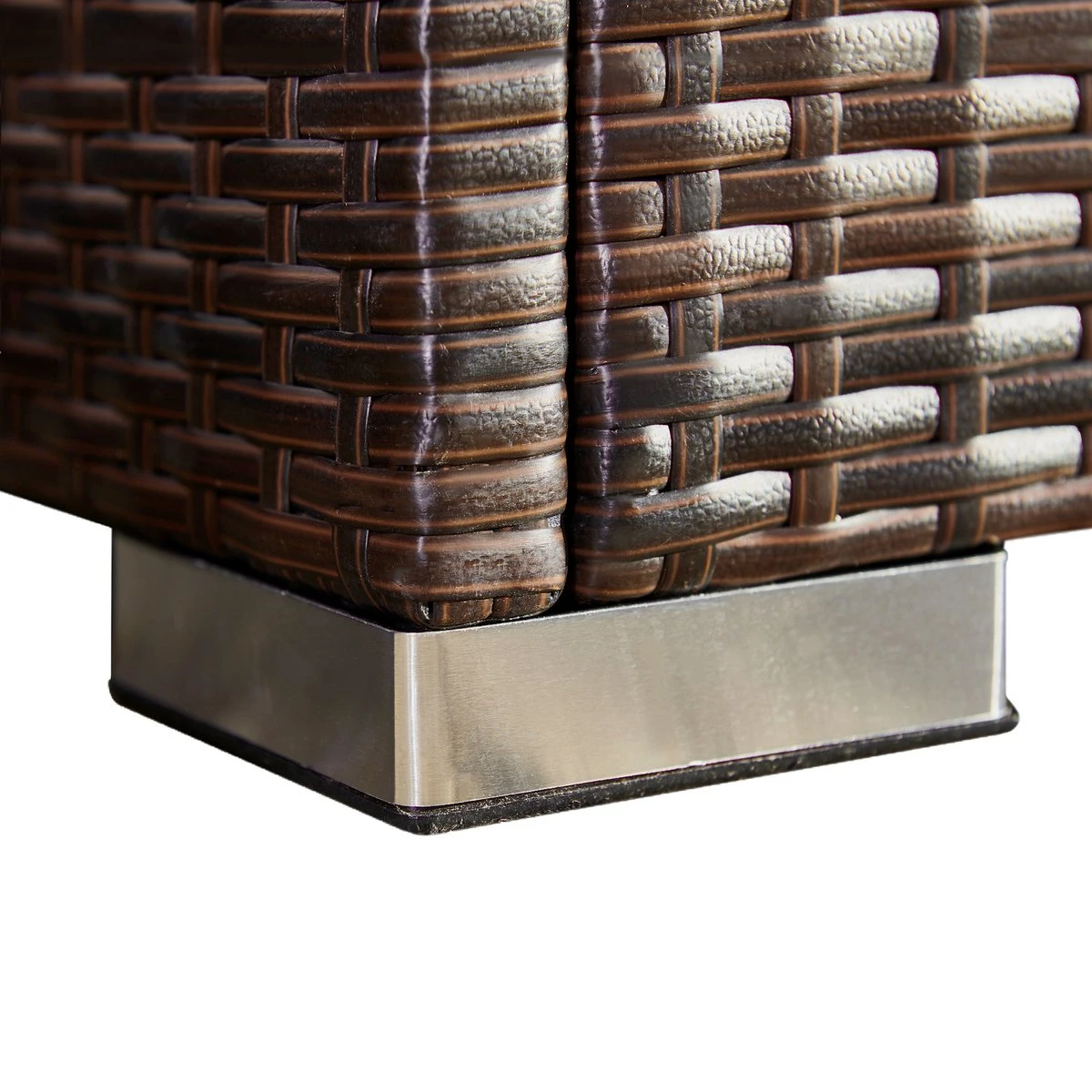 Teamson Home - Grand Ensemble De Salon D'angle 7 Pièces - Mobilier De Jardin De Jardin - Canapé De Jardin - Table Et Coussins Inclus - Rotin - Marron / Wit 6 Teamson Home - Grand Ensemble De Salon D'angle 7 Pièces - Mobilier De Jardin De Jardin - Canapé De Jardin - Table Et Coussins Inclus - Rotin - Marron / Wit – Image 6