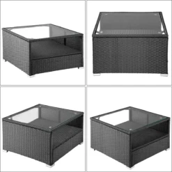 Casaria Polyrattan Lounge Set XXL Coussins Table Glas Mobilier De Jardin Zwart Anthracite 12 Casaria Polyrattan Lounge Set XXL Coussins Table Glas Mobilier De Jardin Zwart Anthracite -Jardin Meubles Magasin 1200x1200 2405
