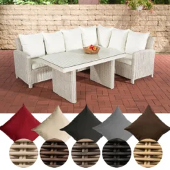 Clp Minari Lounge Ensemble De Salle à Manger - Poly Rotin 5 Mm - Rotin Rond 5 Mm: Gris Chiné Housse: Blanc Crème 22 Clp Minari Lounge Ensemble De Salle à Manger - Poly Rotin 5 Mm - Rotin Rond 5 Mm: Gris Chiné Housse: Blanc Crème -Jardin Meubles Magasin 1200x1200 2420