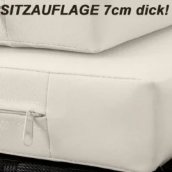 Deuba Polyrattan Solar Island Ø185cm Coussins Zwart Crème Pare-Soleil Pliable WPC -Jardin Meubles Magasin 1200x1200 2494