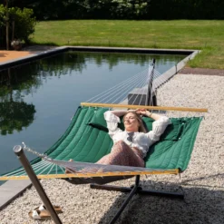 Hamac Vita5 Avec Support Et Barre D'écartement - 2 Personnes - Kussen Amovible - Résistant Aux Intempéries - Vert Foncé 17 Hamac Vita5 Avec Support Et Barre D'écartement - 2 Personnes - Kussen Amovible - Résistant Aux Intempéries - Vert Foncé -Jardin Meubles Magasin 1200x1200 25
