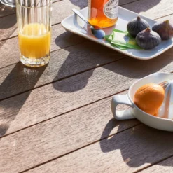 NATERIAL - Table De Jardin Ronde SAN DIEGO - 4 à 6 Personnes - Ø 140 X 75 Cm - Eucalyptus FSC - Aluminium - Wit - Table à Manger D'extérieur - Table Extensible - Rallonge -Jardin Meubles Magasin 1200x1200 2503