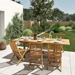 NATERIAL - Table De Jardin ANTEA - 6 à 10 Personnes - Table De Jardin Extensible - 180/240 X 100 X 75 Cm - Teck FSC - Table Extensible - Table De Jardin - Table En Bois -Jardin Meubles Magasin 1200x1200 2518