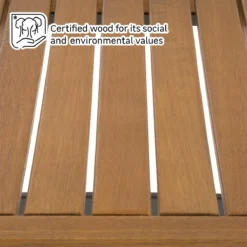 NATERIAL - Salon De Jardin 4 Personnes - Table De Jardin ORIS 137 X 43 X 74 Cm - Banc De Jardin 2 Places 129,5 X 45 X 43 Cm - Set De 2 Tabourets De Jardin - Aluminium - Eucalyptus FSC - Salon De Balcon -Jardin Meubles Magasin 1200x1200 2519