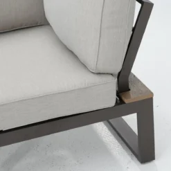 GENERIQUE - Salon De Jardin SAN DIEGO - 5 Personnes - Salon De Jardin - Aluminium - Moka - Eucalyptus -Jardin Meubles Magasin 1200x1200 2521