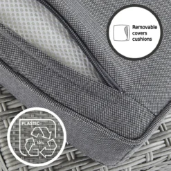 NATERIAL - Salon De Jardin DAVOS - 6 Personnes - Aluminium - Rotin Plastique - Grijs - Salon De Jardin - Salon De Jardin - Polyrotin -Jardin Meubles Magasin 1200x1200 2523