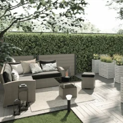 NATERIAL - Salon De Jardin DAVOS - 6 Personnes - Aluminium - Rotin Plastique - Grijs - Salon De Jardin - Salon De Jardin - Polyrotin -Jardin Meubles Magasin 1200x1200 2526