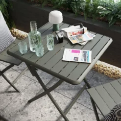 NATERIAL - Table De Jardin Carrée IDAHO - Table Pliante - 75 X 75 X 75 Cm - 2 Personnes - Aluminium - Vert - Table D'appoint - Pliable - Table De Jardin -Jardin Meubles Magasin 1200x1200 2532