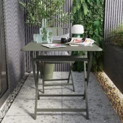 NATERIAL - Table De Jardin Carrée IDAHO - Table Pliante - 75 X 75 X 75 Cm - 2 Personnes - Aluminium - Vert - Table D'appoint - Pliable - Table De Jardin -Jardin Meubles Magasin 1200x1200 2533
