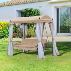 Outsunny Hollywood Swing Balançoire De Jardin Chaise Longue D'extérieur Swing Seat Swing 3 Places 84A-023 11 Outsunny Hollywood Swing Balançoire De Jardin Chaise Longue D'extérieur Swing Seat Swing 3 Places 84A-023 -Jardin Meubles Magasin 1200x1200 254