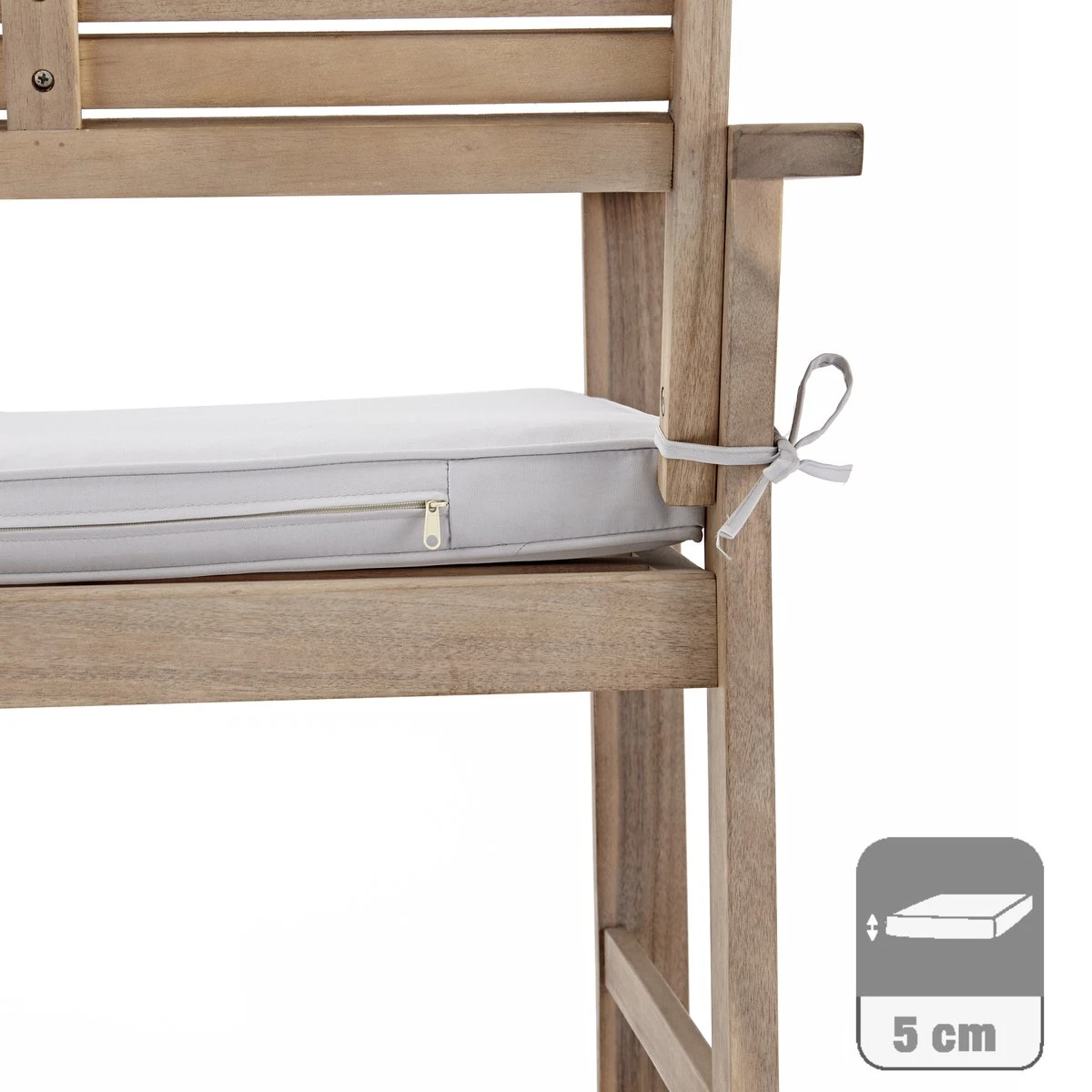 NATERIAL - Salon De Jardin SOLIS - Salon De Balcon 4 Personnes - Salon De Jardin - Acacia - Bois/blanc 7 NATERIAL - Salon De Jardin SOLIS - Salon De Balcon 4 Personnes - Salon De Jardin - Acacia - Bois/blanc – Image 7