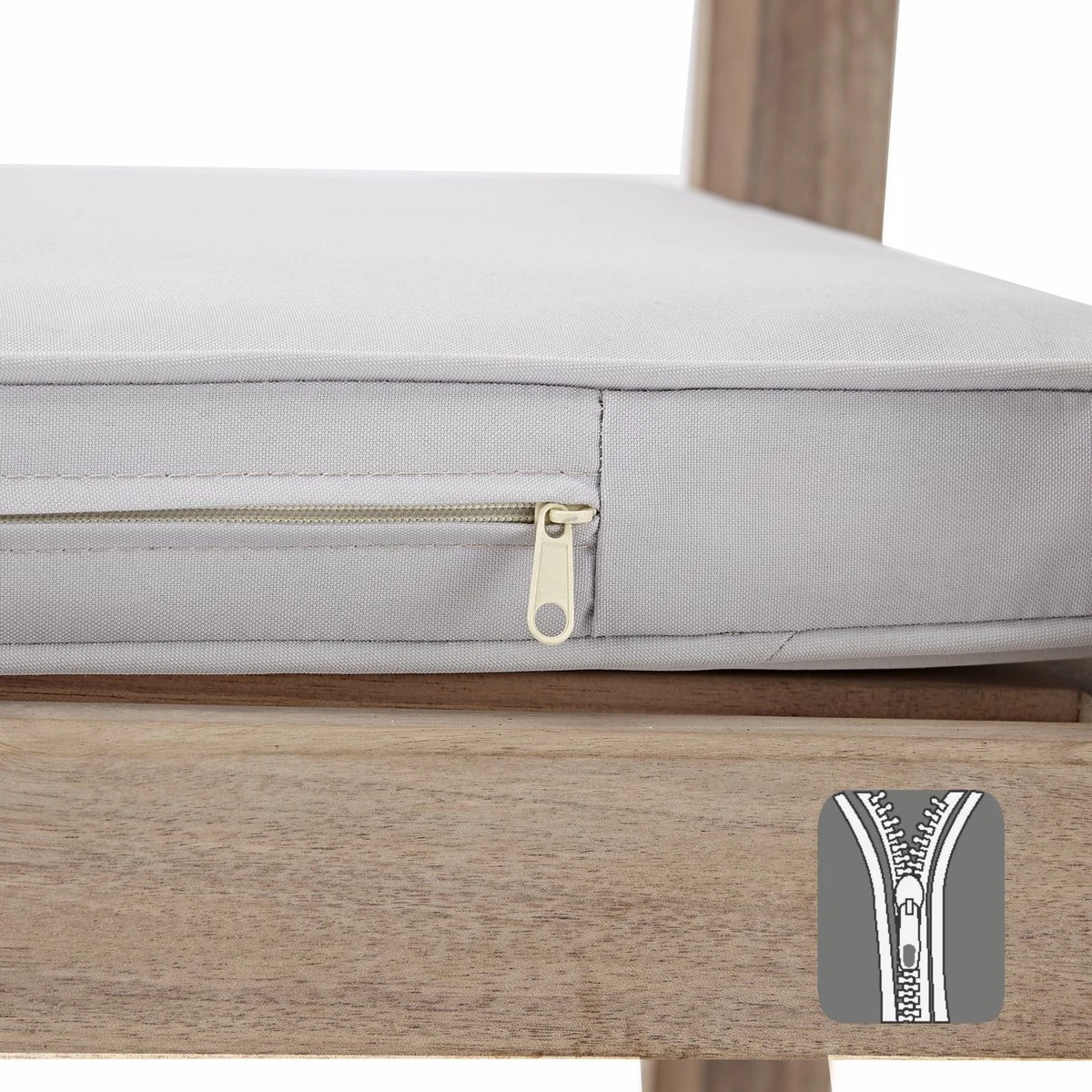 NATERIAL - Salon De Jardin SOLIS - Salon De Balcon 4 Personnes - Salon De Jardin - Acacia - Bois/blanc 8 NATERIAL - Salon De Jardin SOLIS - Salon De Balcon 4 Personnes - Salon De Jardin - Acacia - Bois/blanc – Image 8