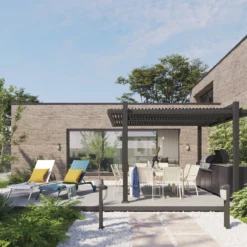 NATERIAL - Table De Jardin IDAHO - Table Extensible - 97/149 X 149 X 76 Cm - 6 à 8 Personnes - Aluminium - Beige - Table à Manger D'extérieur - Table Extensible - Table De Jardin - Extensible -Jardin Meubles Magasin 1200x1200 2563