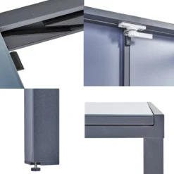 NATERIAL- Salon De Jardin 4 Personnes - Table De Jardin LYRA 130/220x90cm - Table Extensible - 4 Chaises De Jardin - Réglable - Fauteuil Pliant - Chaise à Dossier Haut - Groupe De Sièges -Jardin Meubles Magasin 1200x1200 2568