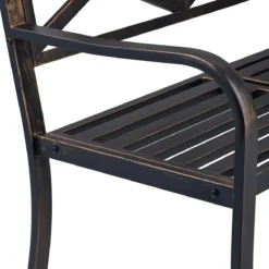 Banc De Jardin Relaxdays Avec Table Pliante - Banc De Balcon 3 Places - Stable - Banc D'extérieur En Métal -Jardin Meubles Magasin 1200x1200 258