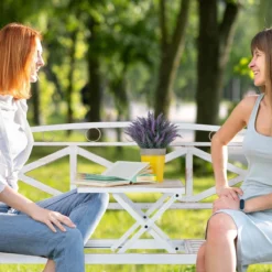 Banc De Jardin Relaxdays Avec Table Pliante - Banc De Balcon 3 Places - Stable - Banc D'extérieur En Métal -Jardin Meubles Magasin 1200x1200 259