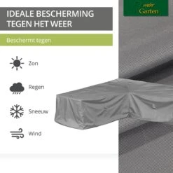 Housse De Protection Pour Canapé D'angle De Jardin | 300 X 300 X 80 Cm | Polyester Tissé Oxford 600D, Couleur : Gris -Jardin Meubles Magasin 1200x1200 2593