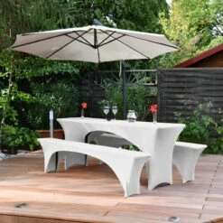 Beautissu Victoria - 3 Housses Élastiques Pour Ensemble De Tente à Bière 220x50 Cm - Housse Festive Pour Table à Bière & 2 Housses Pour Bancs à Bière En Wit 13 Beautissu Victoria - 3 Housses Élastiques Pour Ensemble De Tente à Bière 220x50 Cm - Housse Festive Pour Table à Bière & 2 Housses Pour Bancs à Bière En Wit -Jardin Meubles Magasin 1200x1200 2619