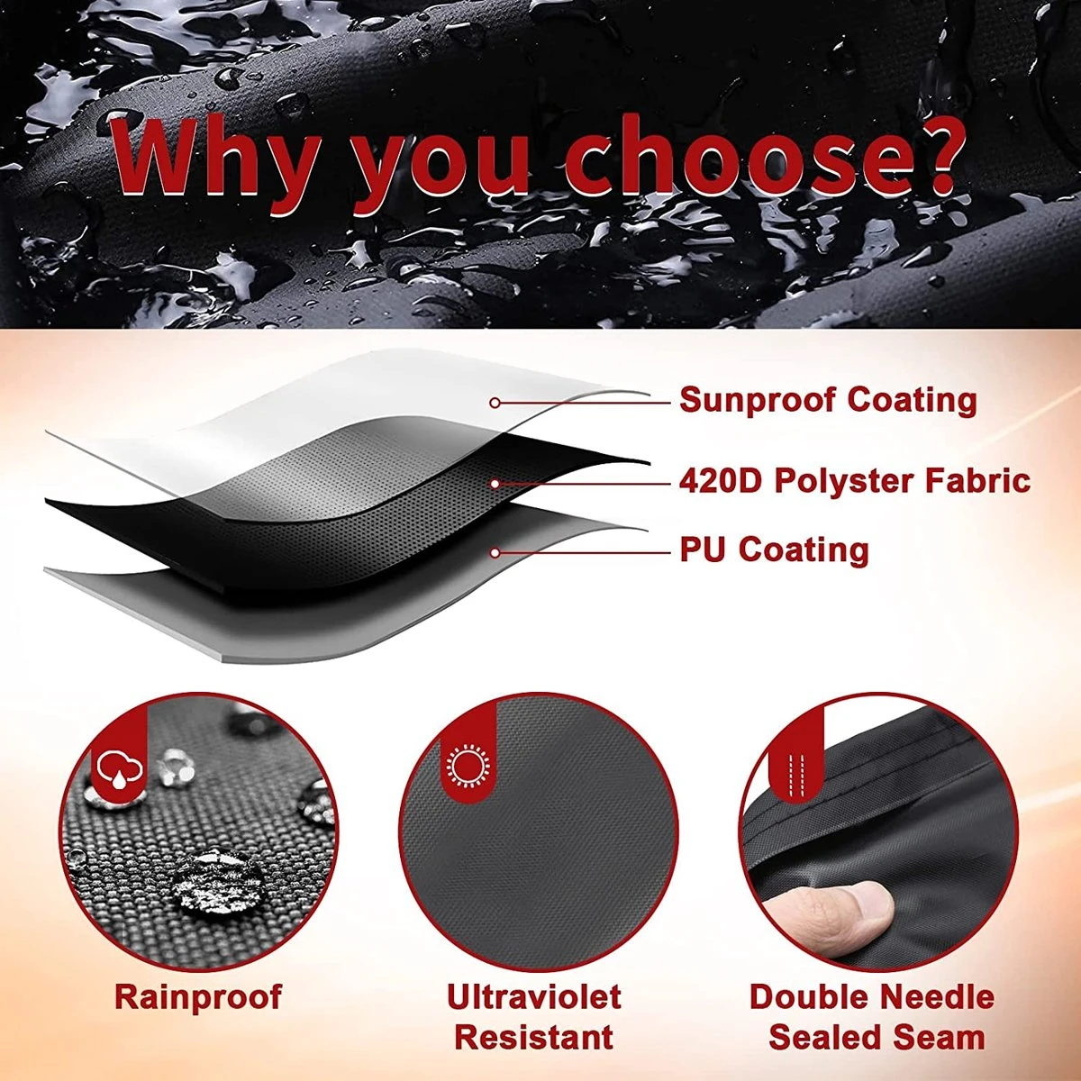 Housse De Barbecue étanche 420D Oxford , Pour Weber, Brinkmann, Char Broil, 183 X 66 X 130 Cm 2 Housse De Barbecue étanche 420D Oxford , Pour Weber, Brinkmann, Char Broil, 183 X 66 X 130 Cm – Image 2