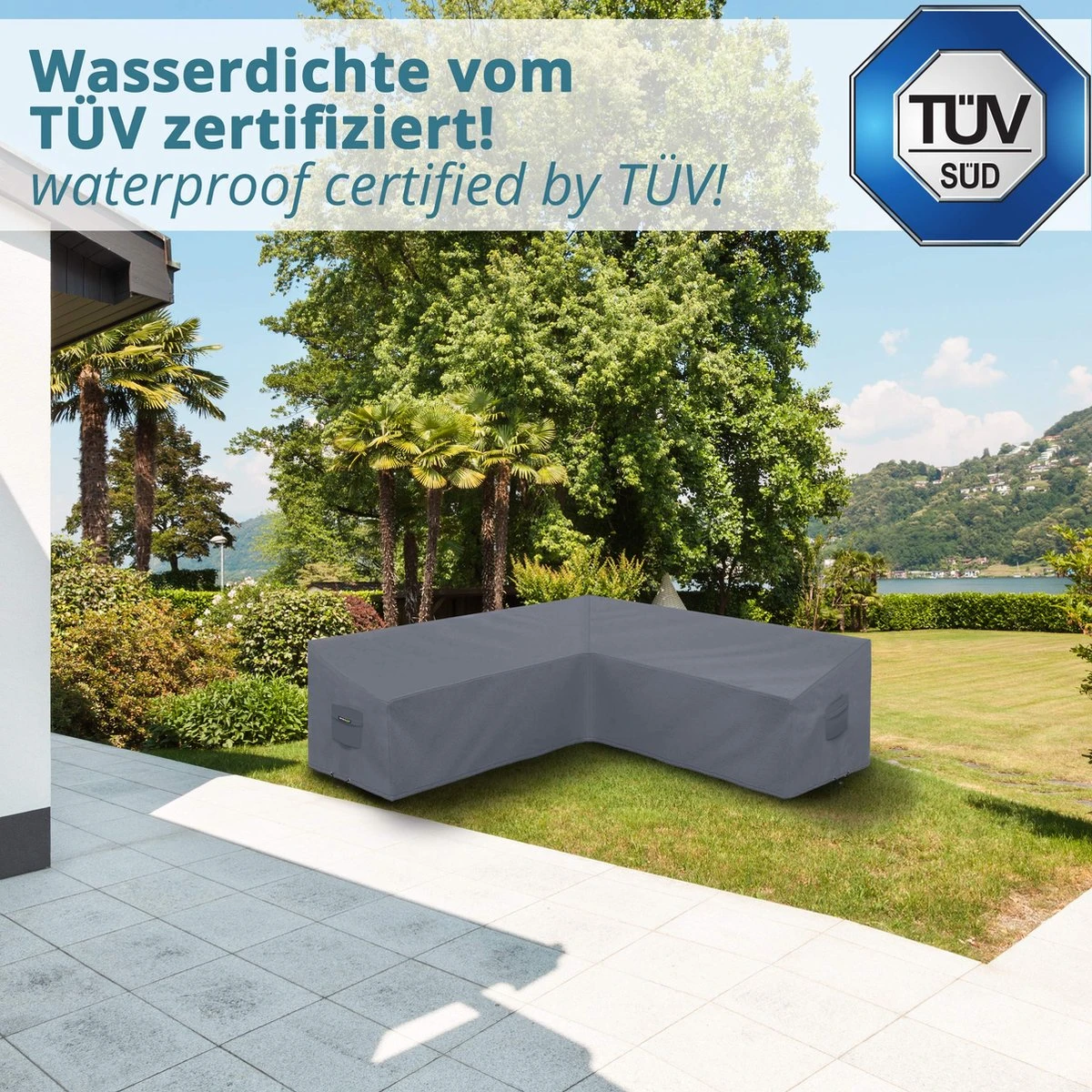 Smarpteas Housse De Salon Pour Mobilier De Jardin En L & Mobilier De Salon - Taille 270x270x90 Cm - Housse De Salon En L - Bâche Pour Salon De Garden En L 4 Smarpteas Housse De Salon Pour Mobilier De Jardin En L & Mobilier De Salon - Taille 270x270x90 Cm - Housse De Salon En L - Bâche Pour Salon De Garden En L – Image 4