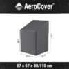 AeroCover Housse De Chaise Empilable / Housse De Chaise à Ressort à Gaz 67x67xh80 / 110 - Anthracite