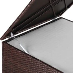 Casaria Coffre De Rangement 75x75x70cm Idéal Coussin Polyrotin Résistant Intempéries Revêtement Brun -Jardin Meubles Magasin 1200x1200 2675