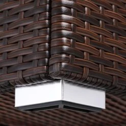 Casaria Coffre De Rangement 75x75x70cm Idéal Coussin Polyrotin Résistant Intempéries Revêtement Brun -Jardin Meubles Magasin 1200x1200 2676