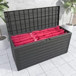 Coffre De Rangement Effet Bois 120 X 46 X 57 Cm Coffre Extérieur Avec Couvercle Rabattable Stockage Jardin 17 Coffre De Rangement Effet Bois 120 X 46 X 57 Cm Coffre Extérieur Avec Couvercle Rabattable Stockage Jardin -Jardin Meubles Magasin 1200x1200 2690