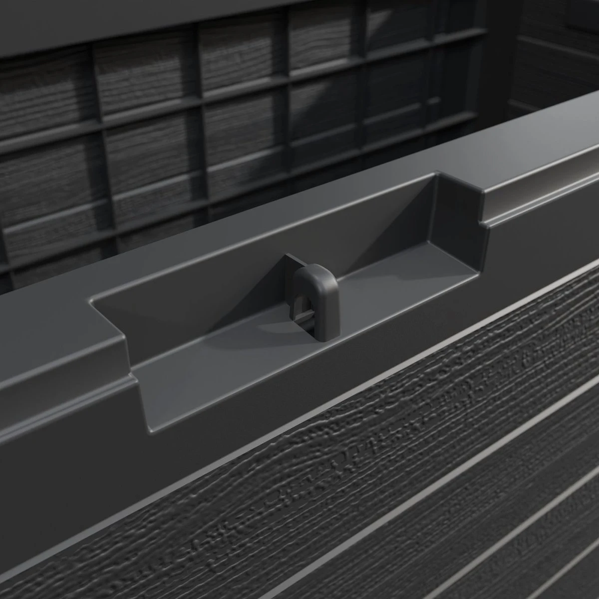 Coffre De Rangement Effet Bois 120 X 46 X 57 Cm Coffre Extérieur Avec Couvercle Rabattable Stockage Jardin 11 Coffre De Rangement Effet Bois 120 X 46 X 57 Cm Coffre Extérieur Avec Couvercle Rabattable Stockage Jardin – Image 11