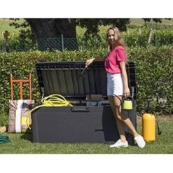 Canapé De Jardin Toomax Santorini Plus Coussin Box - 148x72x64cm - Anthracite - Boîte De Rangement Pour Coussins De Jardin -Jardin Meubles Magasin 1200x1200 2703